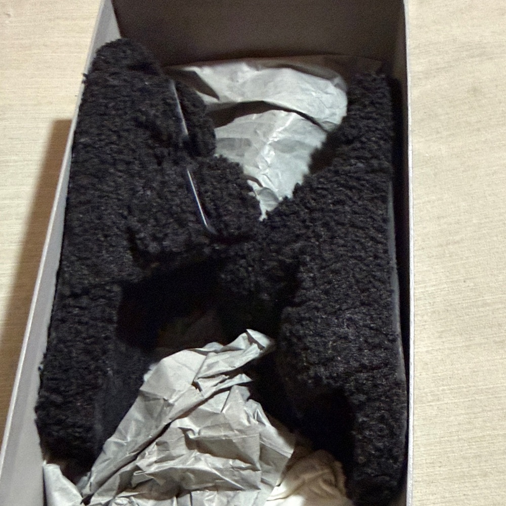 Balenciaga Black Furry Sandals - Picture 8 of 9